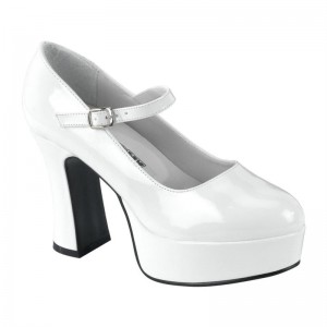 Pleaser Maryjane-50 Women's Pumps White | NZ PDCTEG