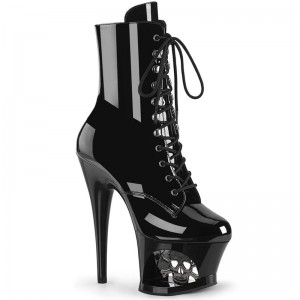 Pleaser Moon-1020SK Women's Heels Boots Black | NZ RHUMZS