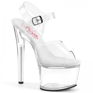 Pleaser Passion-708 Women's Platform Heels Sandals Clear | NZ VJSEID