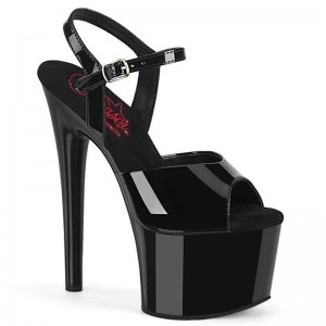 Pleaser Passion-709 Women's Platform Heels Sandals Black | NZ CSTNBY