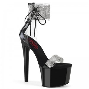 Pleaser Passion-727RS Women's Platform Heels Sandals Black | NZ PSCXBI