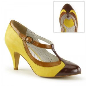 Pleaser Peach-03 Women's Pumps Yellow | NZ UJYRZM