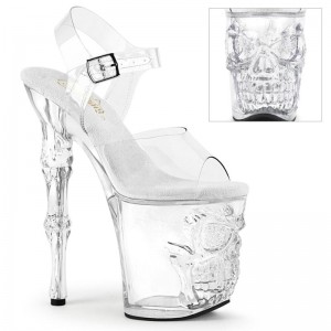 Pleaser Rapture-808 Women's Platform Heels Sandals Clear | NZ RVPEXF