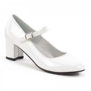 Pleaser Schoolgirl-50 Women's Pumps White | NZ CBRUIZ