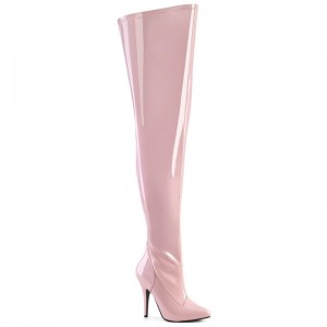 Pleaser Seduce-3000WC Women's Thigh High Boots Pink | NZ CTGSPN