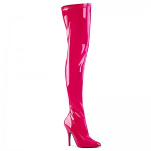 Pleaser Seduce-3000 Women's Thigh High Boots Pink | NZ DEILWN