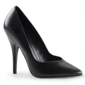 Pleaser Seduce-420V Vegan Leather Women's Pumps Black | NZ FGCIQN