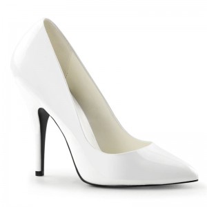 Pleaser Seduce-420 Women's Pumps White | NZ ASKGHP