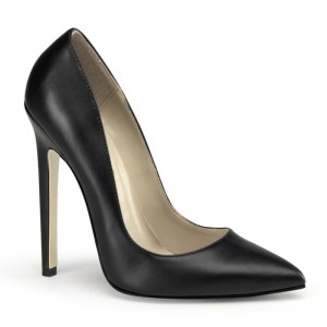 Pleaser Sexy-20 Vegan Leather Women's Pumps Black | NZ QLHVFS