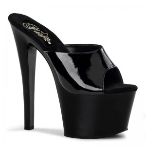 Pleaser Sky-301 Women's Platform Slides Black | NZ MNCLXZ