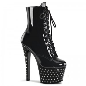 Pleaser Stardust-1020-7 Women's Heels Boots Black | NZ DKLTYU