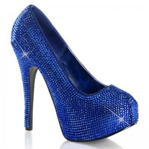 Pleaser Teeze-06R Women's Pumps Blue | NZ QVPYOL