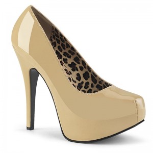 Pleaser Teeze-06W Women's Pumps Beige | NZ DKGTVJ