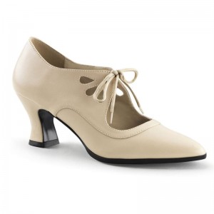 Pleaser Victorian-03 Women's Pumps Beige | NZ LISZHB