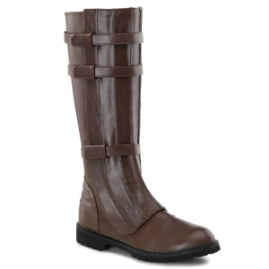 Pleaser Walker-130 Men's Knee-high Boots Brown | NZ VDEFHS