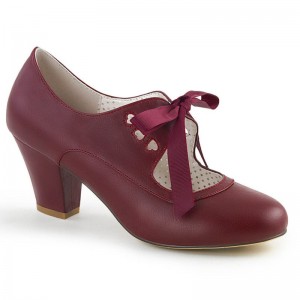 Pleaser Wiggle-32 Women's Pumps Burgundy | NZ KUPFOX