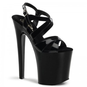 Pleaser Xtreme-872 Women's Platform Heels Sandals Black | NZ KAQHYS