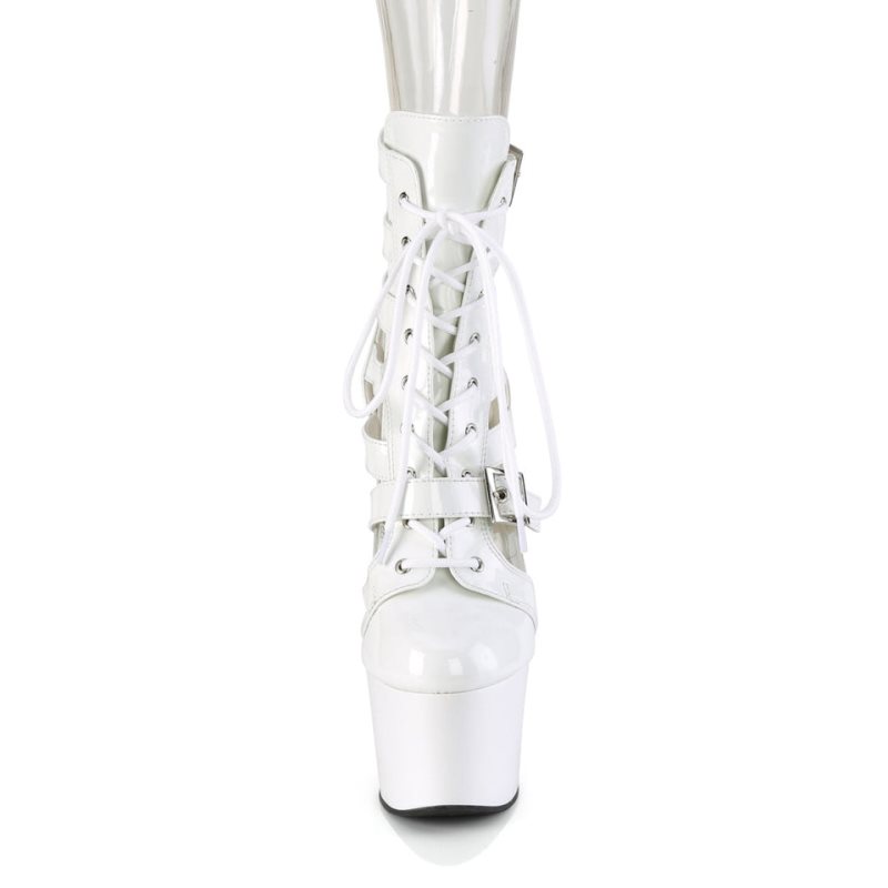 Pleaser Adore-1013MST Women's Heels Boots White | NZ UPCSQB