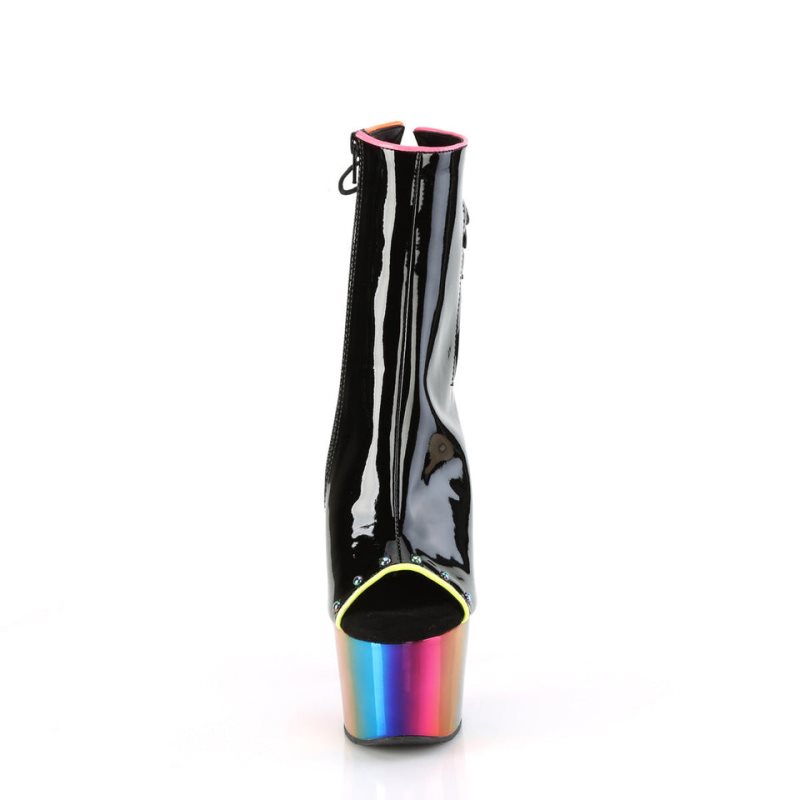 Pleaser Adore-1018RC-02 Women's Heels Boots Black / Multicolor | NZ TYHMEB