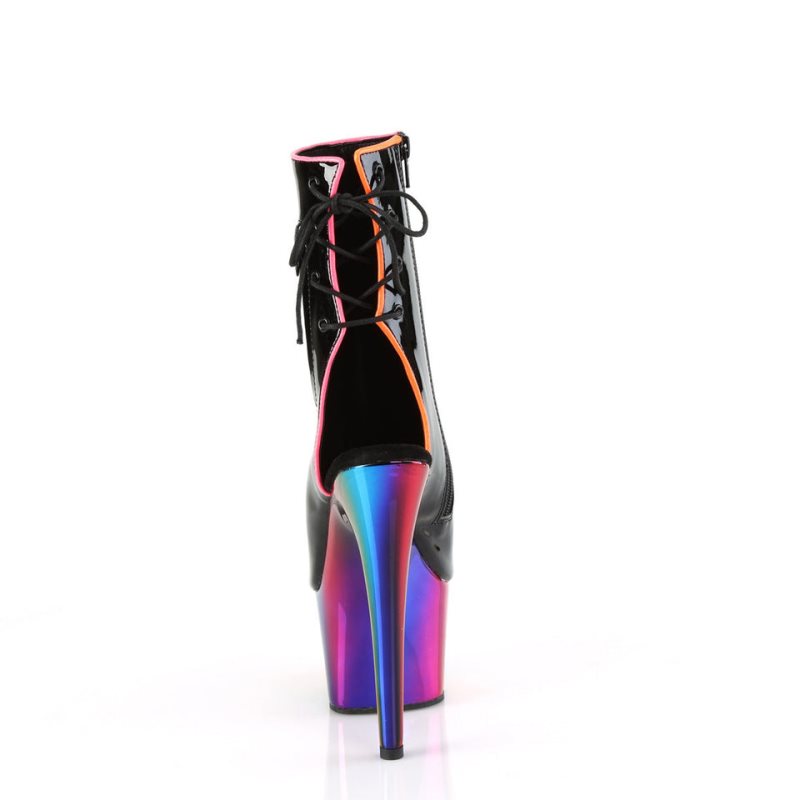 Pleaser Adore-1018RC-02 Women's Heels Boots Black / Multicolor | NZ TYHMEB