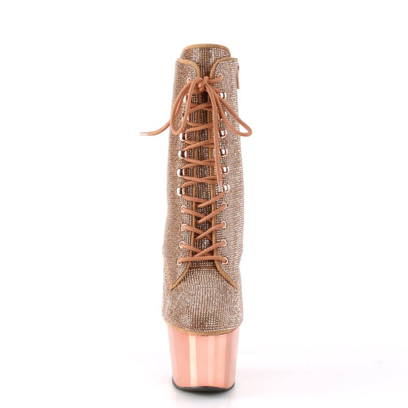 Pleaser Adore-1020CHRS Women's Heels Boots Rose Gold | NZ JKQWOM