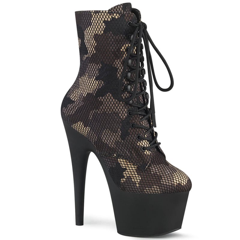 Pleaser Adore-1020CM Women\'s Heels Boots Camo | NZ HNDKVF