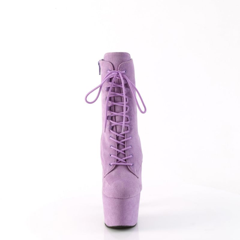 Pleaser Adore-1020FS Faux Suede Women's Heels Boots Purple | NZ OQPSGU