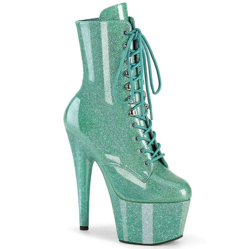 Pleaser Adore-1020GP Women\'s Heels Boots Green | NZ EXKFIB