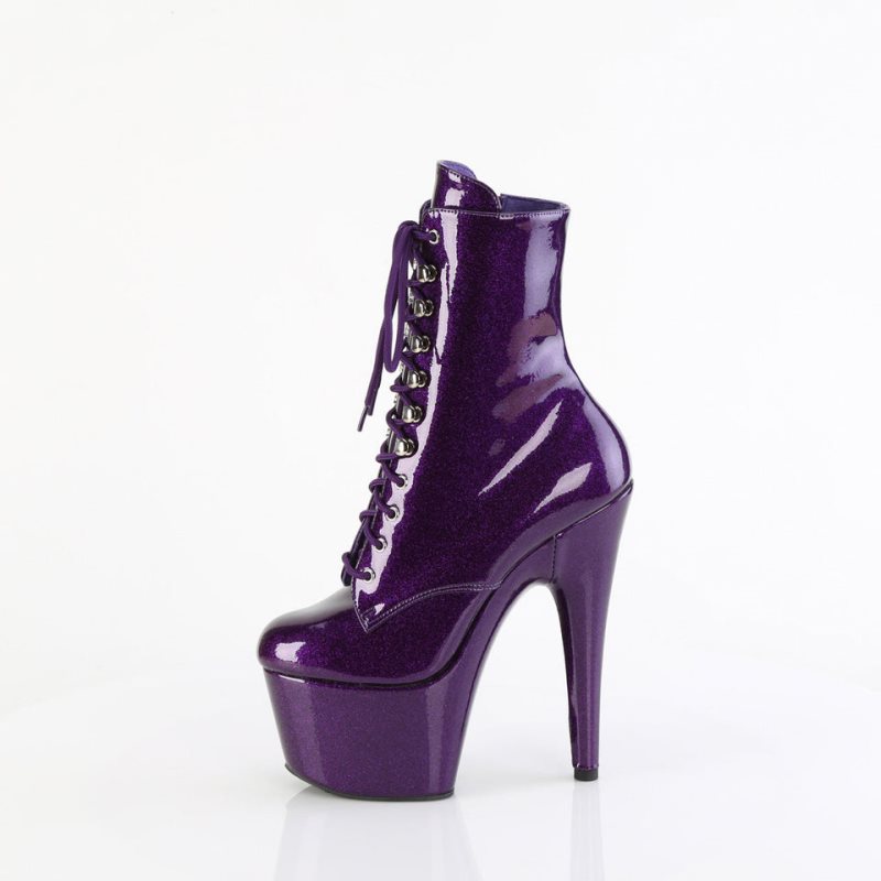 Pleaser Adore-1020GP Women's Heels Boots Purple | NZ PCOYKZ