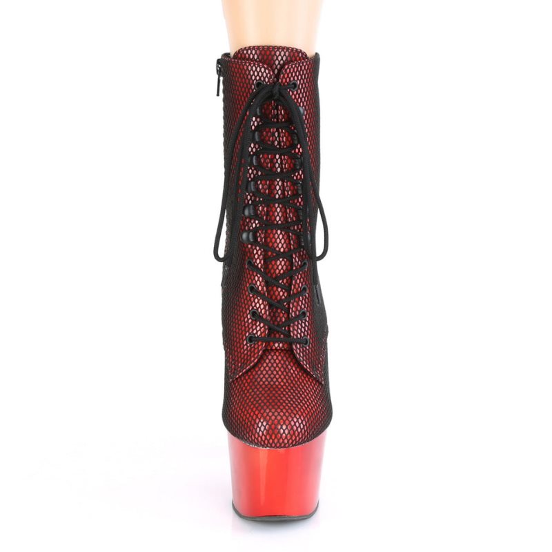 Pleaser Adore-1020HFN Women's Heels Boots Red | NZ XCUTES