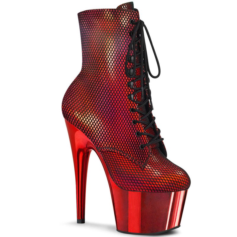 Pleaser Adore-1020HFN Women\'s Heels Boots Red | NZ XCUTES