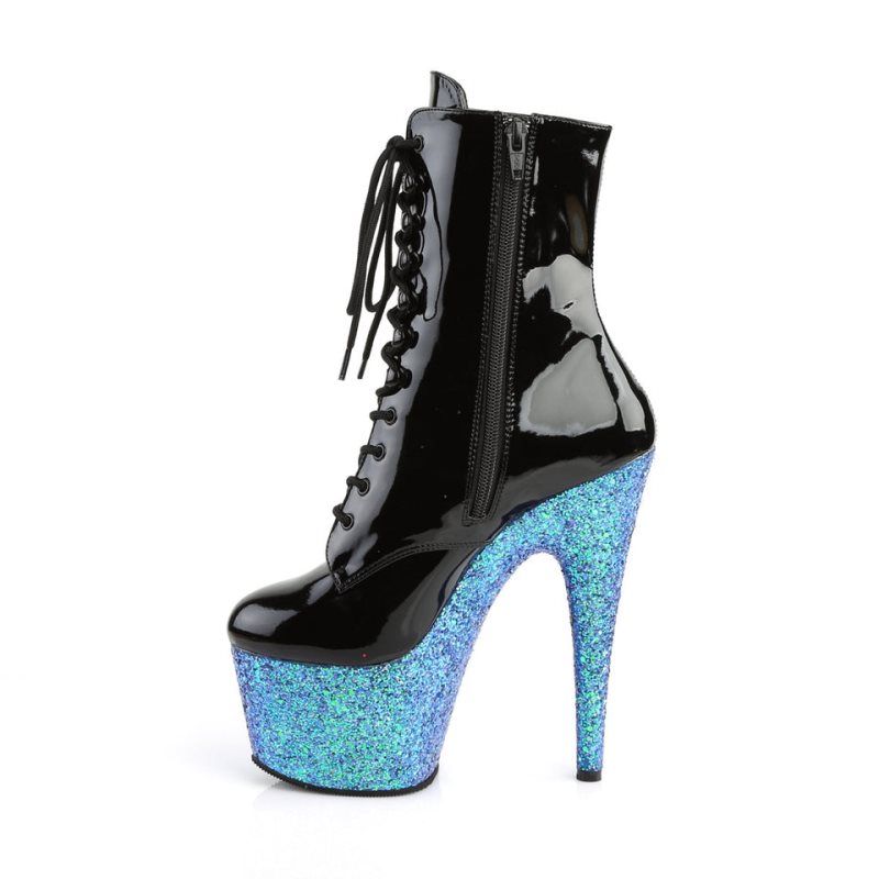 Pleaser Adore-1020LG Women's Heels Boots Black / Blue | NZ WOIHGF