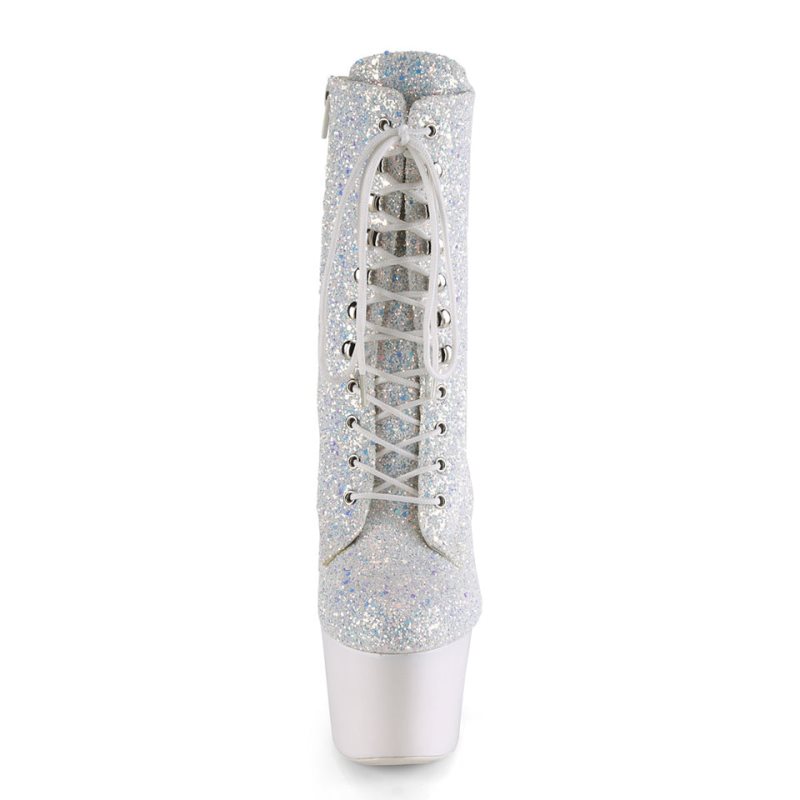 Pleaser Adore-1020LG Women's Heels Boots White | NZ NZQWUF