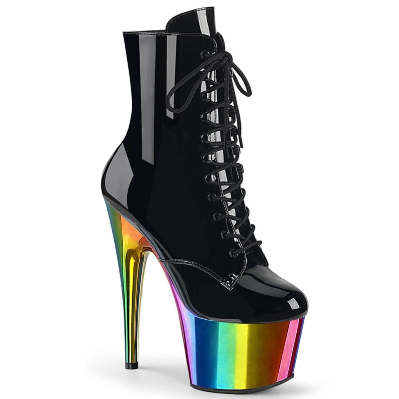 Pleaser Adore-1020RC Women\'s Heels Boots Black / Multicolor | NZ LKPFQX