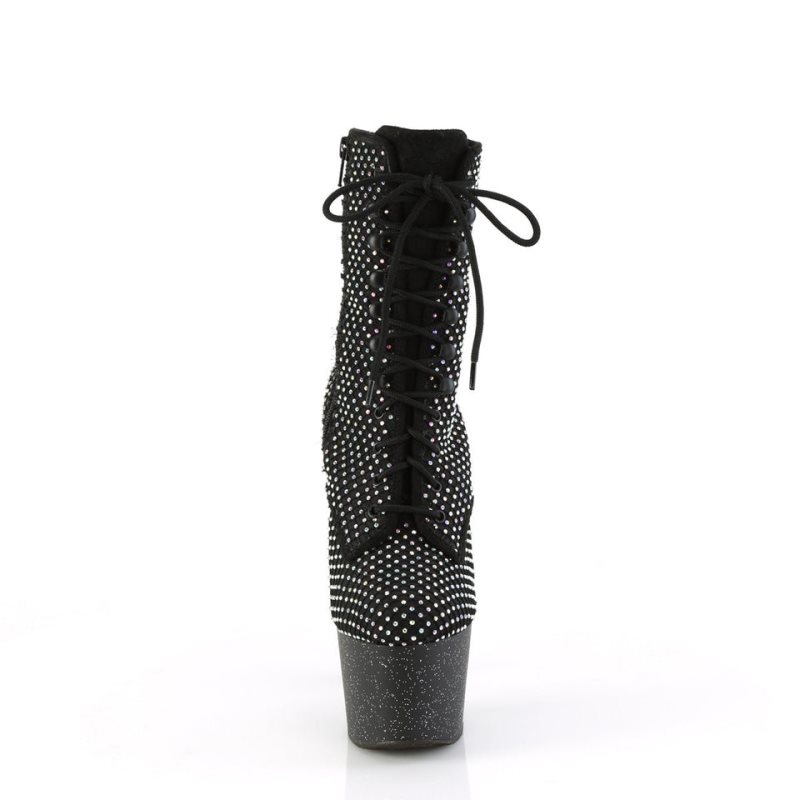 Pleaser Adore-1020RM Women's Heels Boots Black | NZ SXKFJW