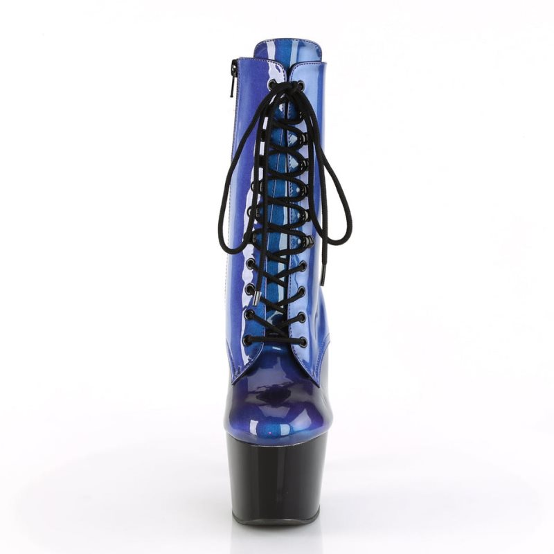 Pleaser Adore-1020SHG Women's Heels Boots Blue / Purple | NZ IQHLPO