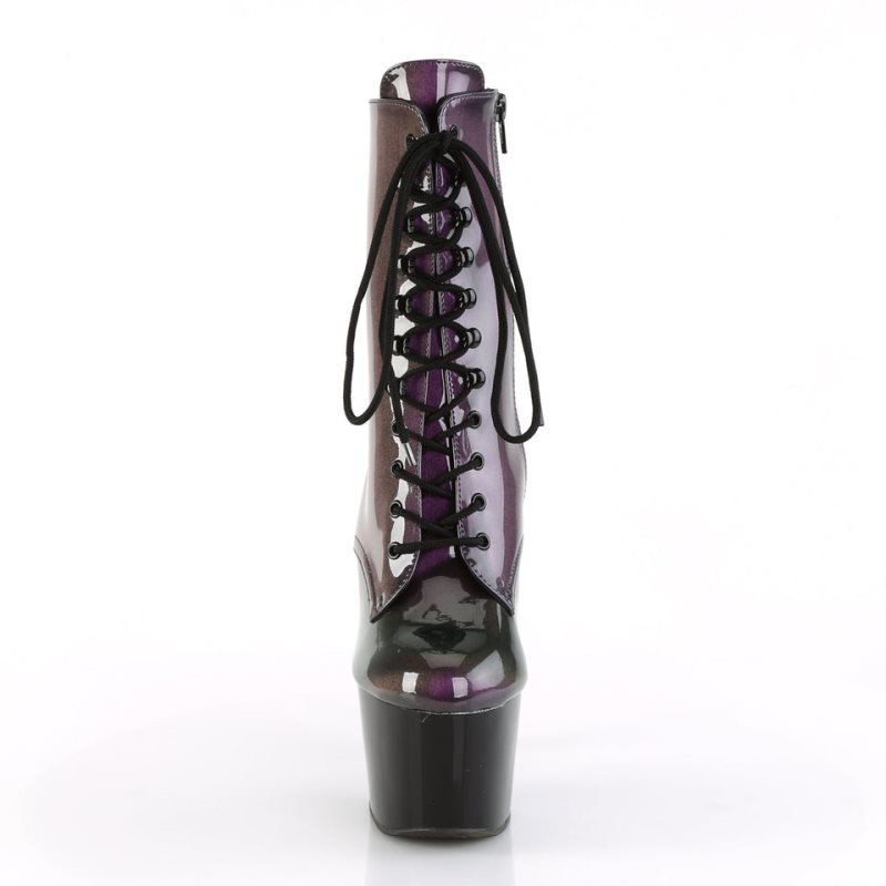 Pleaser Adore-1020SHG Women's Heels Boots Purple / Black | NZ XYSWGL