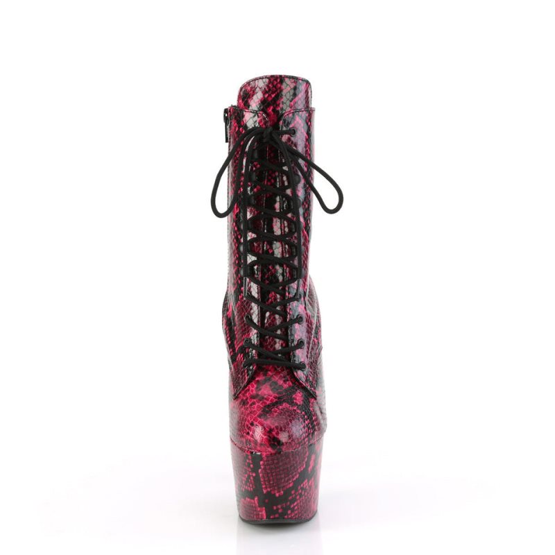 Pleaser Adore-1020SPWR Snake Women's Heels Boots Pink | NZ FPJIMZ