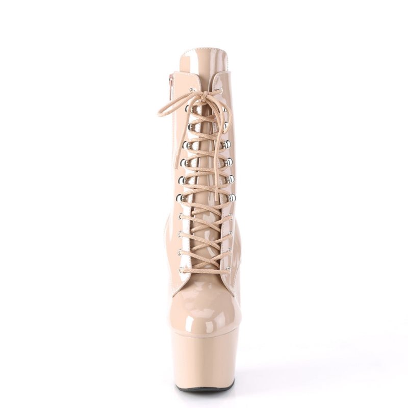 Pleaser Adore-1020 Women's Heels Boots Beige | NZ PTELWD