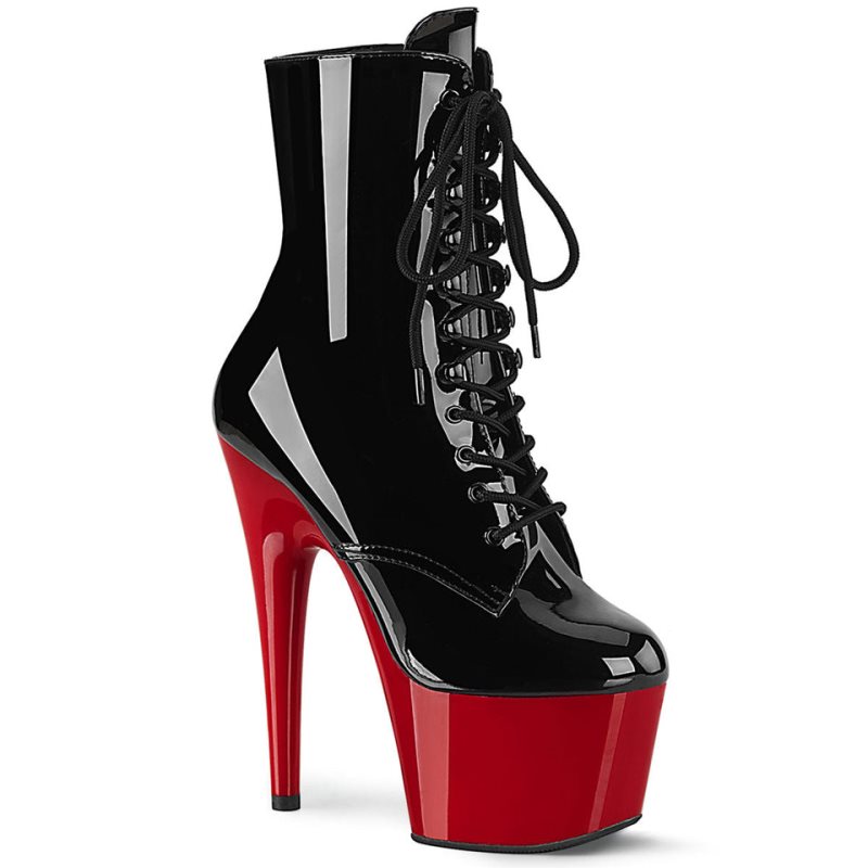 Pleaser Adore-1020 Women\'s Heels Boots Black / Red | NZ TRSGPW