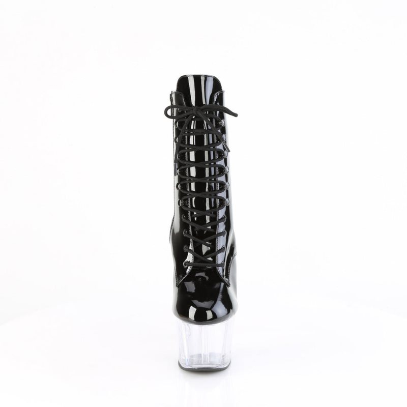 Pleaser Adore-1020 Women's Heels Boots Black / Clear | NZ WZQUCY