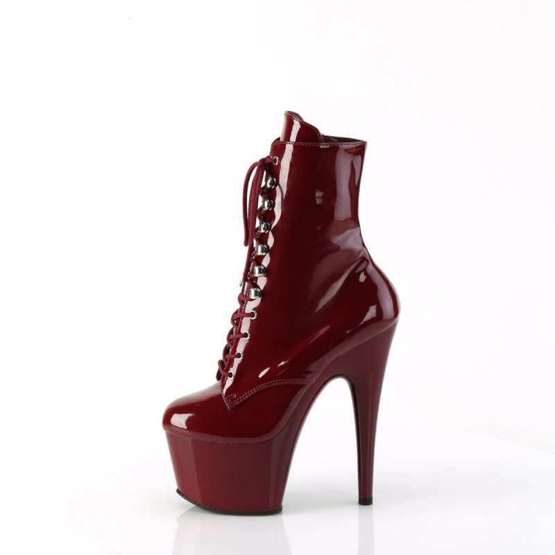 Pleaser Adore-1020 Women's Heels Boots Burgundy | NZ MDCPHL