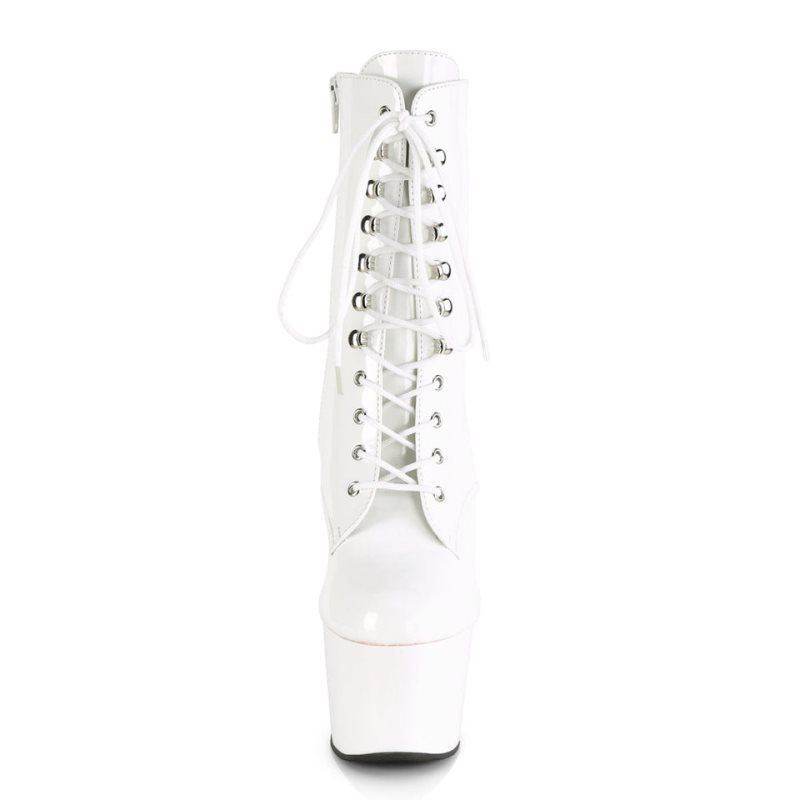 Pleaser Adore-1020 Women's Heels Boots White | NZ FUIOXE