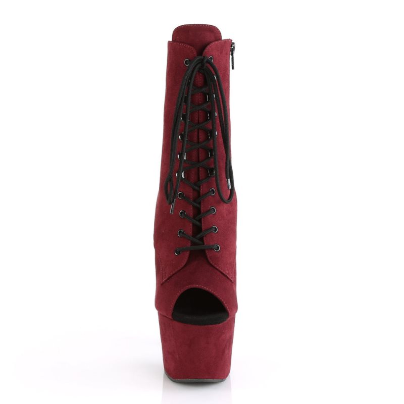 Pleaser Adore-1021FS Women's Heels Boots Burgundy | NZ HDGZLE