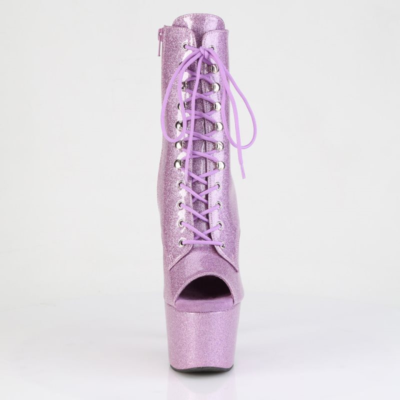 Pleaser Adore-1021GP Glitter Women's Heels Boots Purple | NZ EOSVZU