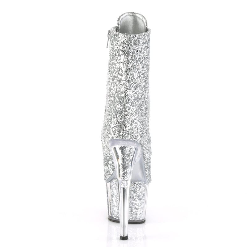 Pleaser Adore-1021G Women's Heels Boots Silver | NZ SQUYRO