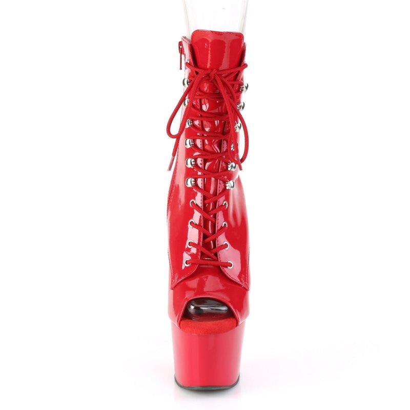 Pleaser Adore-1021 Women's Heels Boots Red | NZ FOVWTQ