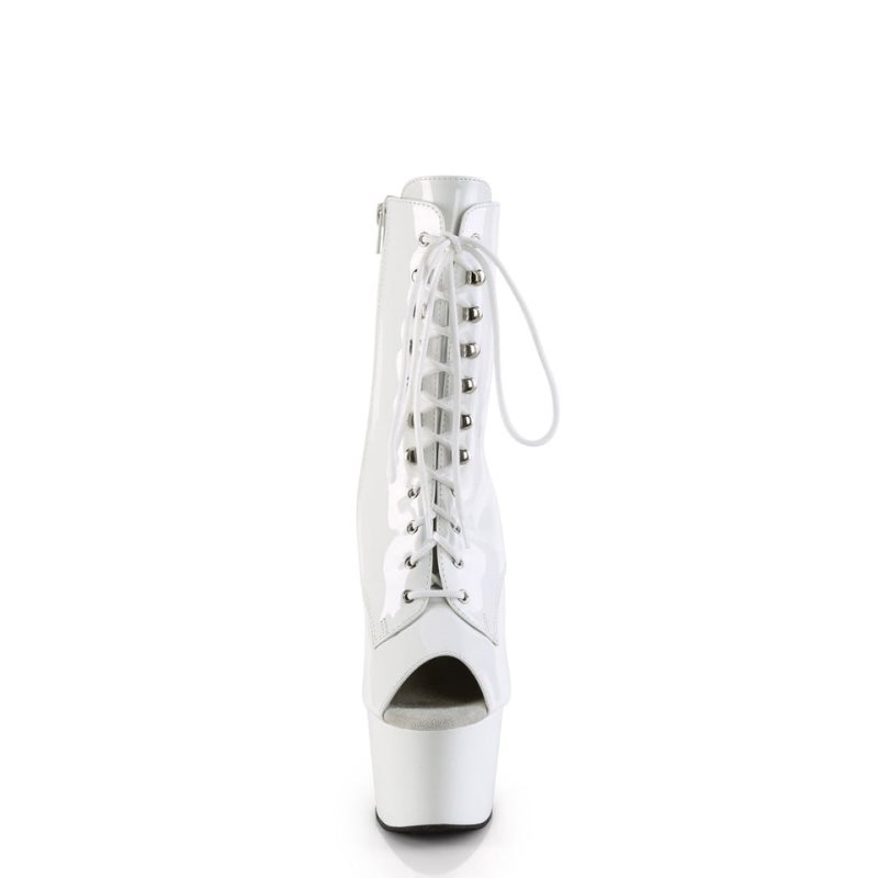 Pleaser Adore-1021 Women's Heels Boots White | NZ IXGLUR