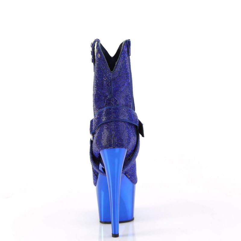 Pleaser Adore-1029CHRS Women's Heels Boots Blue | NZ CQKUGT