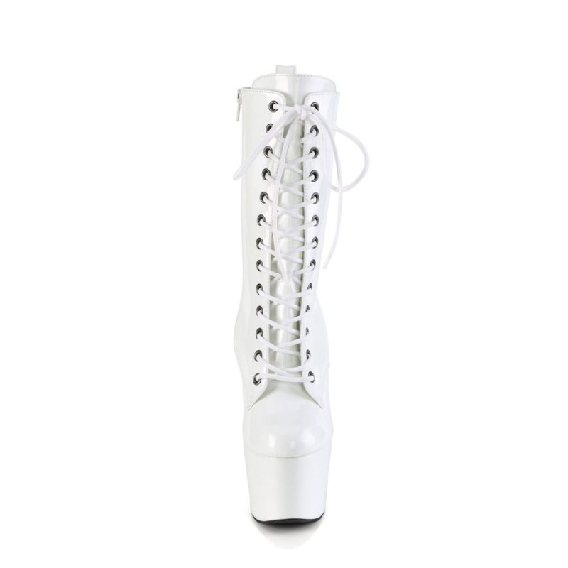 Pleaser Adore-1040WR-HG Women's Heels Boots White | NZ GMBHCS